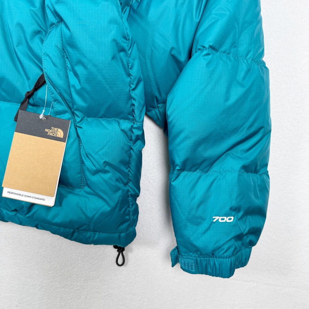 The North Face Nuptse Jacket Size 2X‎ Womens Plus Harbor Blue Hidden Hood NWT - Picture 6 of 14